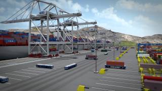 TBA Container Terminal Simulation [upl. by Anelehs]