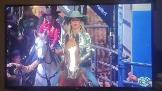 2022 Wrangler NFR Round 7 Barrel Racing [upl. by Viglione582]