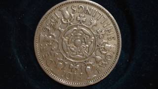 1956 United Kingdom Two Shilling Coin Mintage 48 Million [upl. by Dodson]