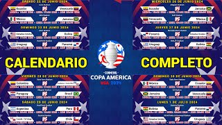 CALENDARIO COMPLETO de la COPA AMERICA 2024 [upl. by Clarie]