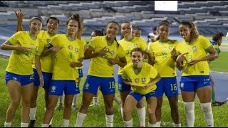 BRASIL TRATORA AS COLOMBIANAS E GARNATE A VAGA PRA SEMI FINAL Brasil X Colômbia 6X0 Copa SUB20 [upl. by Leiser667]