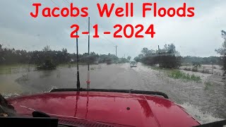 Jacobs Well Floods 2 1 2024 [upl. by Ligriv]