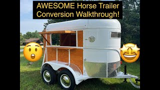 AWESOME horse trailer conversion walkthrough [upl. by Tammie]