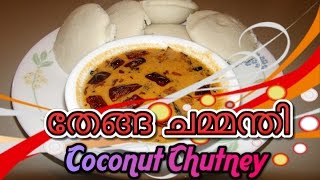 Thenga chammanthi kerala style  coconut chutney south indian style  Chutney recipe for dosa  idli [upl. by Albers]