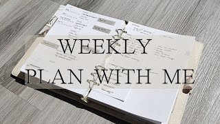 Setting Up The Week In My A5 6 Ring Planner  Planner Updates  How I Organize My Weekly Layout [upl. by Nitsyrc]