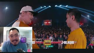 Pistolero vs JBlaque FLIPTOP Ahon14 jmnk reacts smoke sessions [upl. by Ahsinroc]