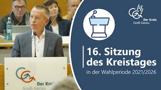 16 Sitzung des Kreistages in der Wahlperiode 20212026 [upl. by Now]