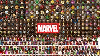 ALL Marvel Characters in Lego Videogames Including all DLCs [upl. by Fanchette]