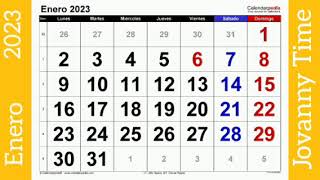 Calendario  Enero 2023 [upl. by Chantalle]