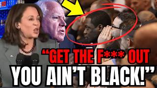 Crowd of Black Bused Voters WALK OUT on Kamala Harris After Tim Walz Laughs at her FAKE ACCENT [upl. by Conn]