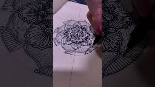 Mandala 004  Part 3 mandalatutorial mandaladrawing mandalas [upl. by Fadil]