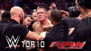 Top 10 Raw moments  September 15 2014 [upl. by Ecertak]