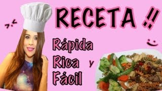 Receta de comida Rica Rápida y Fácil  Healthy and fast dinner recipe [upl. by Ycnaf]