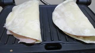 Preparando tortillas con Sandwichera waflera Thomas panini grill th975 [upl. by Georg]