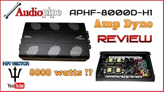 8000 Watt monster Audiopipe amp dyno APHF8000DH1 amplifier review [upl. by Enram]