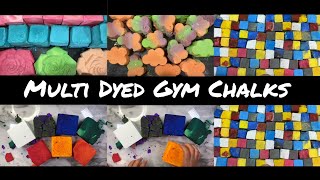 Multi Dyed Gym Chalks Asmr  Long Compilation  Vibrant Soft Chunks  Soft Chalk Asmr [upl. by Ericka]