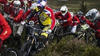 Gee Atherton downhill MTB chase POV  Red Bull Foxhunt 2013 [upl. by Eerak]