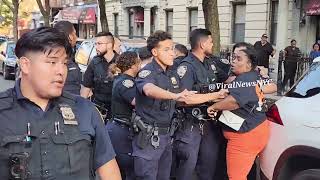 Choas erupts outside the Flatbush area of Brooklyn after a police involved shooting [upl. by Ettenaj]