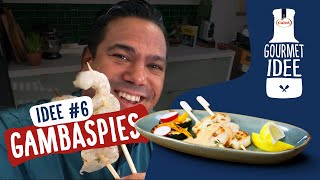 Gourmet Recept  Gamba Spiesjes door TVchef Danny Jansen  Calvé Gourmet Idee [upl. by Myrtice75]