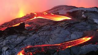 Molten Lava Pouring Into sea Hawaii DIGITALNECTAR [upl. by Fredra540]