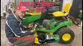 How much Oil does a John Deere Easy Oil Change Filter hold I take a look at whats inside E120 [upl. by Julianna]