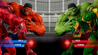 Red Hulk amp Carnage vs Green Hulk amp Venom Very Hard  4K HD 60 FPS [upl. by Idnis]