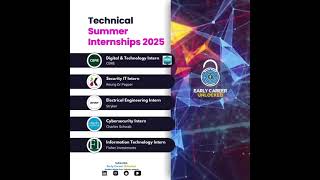 Technical Summer Internships 2025 [upl. by Monjo199]