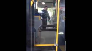 Guy trying to get onto a Transperth Bus abusing the driver and passengers [upl. by Sjoberg]