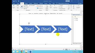 How to insert basic chevron SmartArt in word [upl. by Ocsirf]