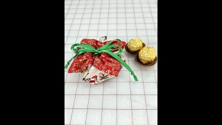 ⬆️Watch Full Tutorial  Easy Petal Drawstring Pouch  DIY Gift Bag sewing diycrafts [upl. by Liartnod338]