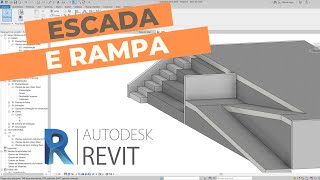 Escada e Rampa no REVIT  Como fazer escada no REVIT [upl. by Renferd213]