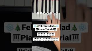 FELIZ NAVIDAD 🎶🎄 Piano Tutorial 🎹 [upl. by Hightower726]