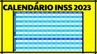 É OFICIAL NOVO CALENDÁRIO 2023 DE PAGAMENTOS DOS BENEFÍCIOS DO INSS  APOSENTADOS E PENSIONISTAS [upl. by Digdirb]