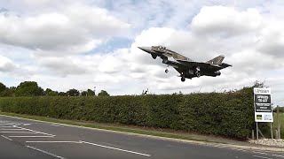 Too Low Fighter Jet Causes Road Closure [upl. by Ydnagrub]