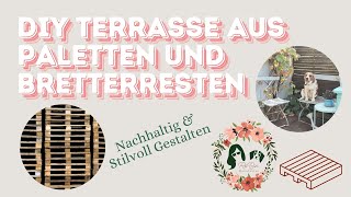 DIY BalkonTerrasse aus Paletten und Brettresten Nachhaltig amp Stilvoll Gestalten 🌿🛠️ [upl. by Neuburger]