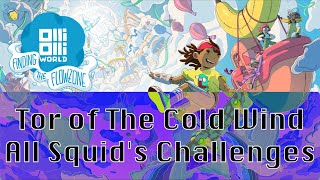 OlliOlli World Finding The Flowzone DLC  Tor of The Cold Wind All 3 Squids Challenges [upl. by Josy]