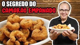 O segredo do Camarão Empanado Crocante e Sequinho do Chef Taico [upl. by Enniotna]