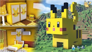 ⛏️ MINECRAFT  💛 Build a Cute Pikachu House⚡마인크래프트 귀여운 피카츄 집짓기 건축 강좌 [upl. by Iridis185]