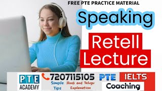 PTE Retell Lecture Practice  PTE Academy [upl. by Aim]