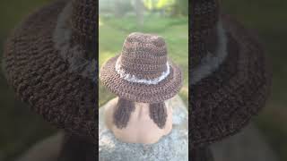 Crochet fedora😍 crochethat crochetfedora crochettutorial [upl. by Airoled]