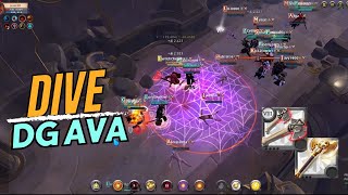 Gank Small Fight and dive DG AVA  Albion Online [upl. by Niknar]