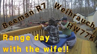 Range day with the wife shooting the Beeman R7 and the weihrauch HW77K weihrauch beeman [upl. by Lohse194]