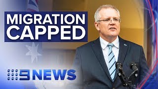 PM’s population policy to cap migration permanently  Nine News Australia [upl. by Aicele53]