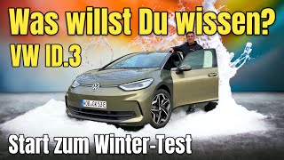 VW ID3 Start zum LangzeitTest  was kann das Elektroauto im Winter Review  2023  2024 [upl. by Emma]