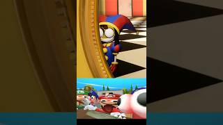 SMG4 MARIO AND THE GANG REACTION TO CURSED THE AMAZING DIGITAL CIRCUS IMAGES shorts [upl. by Chaves]