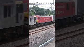 DB 92011 and 92015 passing Ashford East with a 2 tone on the last HS1 frieght on 21724 [upl. by Iaka]