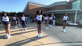 Freshman Orientation Performance  Clarksburg HS Marching Band amp Blue Essence Majorettes [upl. by Mahla843]