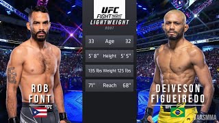 ROB FONT VS DEIVESON FIGUEIREDO FULL FIGHT UFC ON ESPN 52 [upl. by Phionna884]