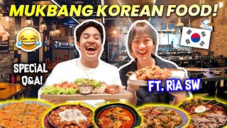 MUKBANG KOREAN FOOD  QampA FT RIA SW [upl. by Seppala191]