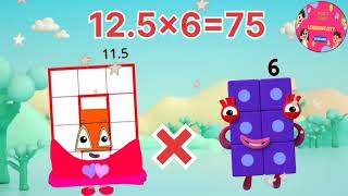 Numberblocks 125 Decimal Multiplication  125 times table  Learn To Count 12345Learningcity786 [upl. by Etteyniv]